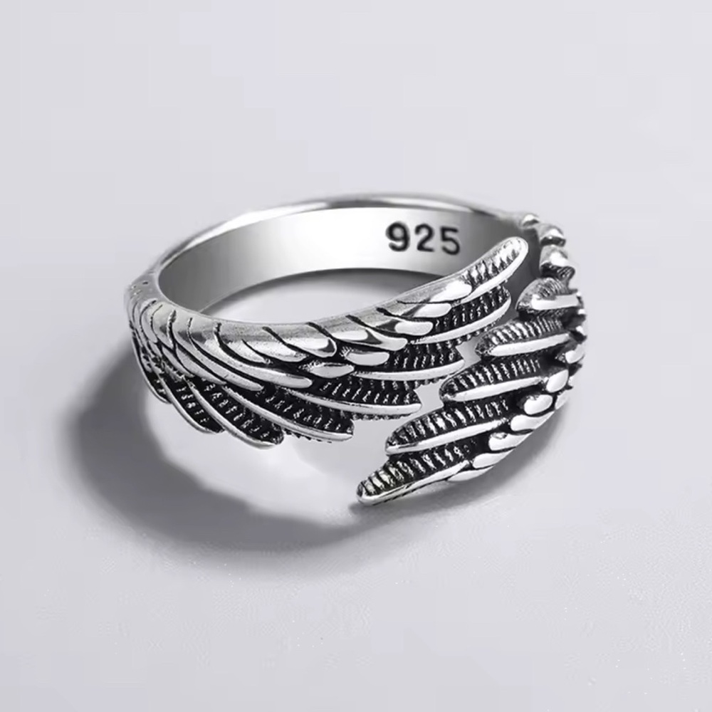 Sterling Silver Angel Wings Ring